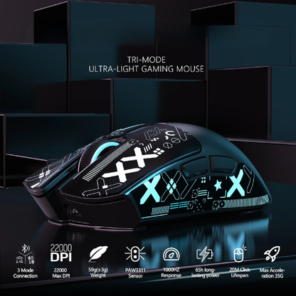 🖱️ RGB Gaming Mouse | Dual-Mode Bluetooth with Rechargeable Battery