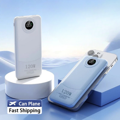 ⚡120W High-Capacity Power Bank | Giant Performance in Your Pocket