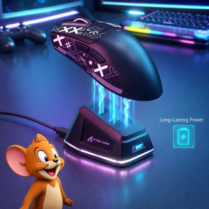 🖱️ RGB Gaming Mouse | Dual-Mode Bluetooth with Rechargeable Battery