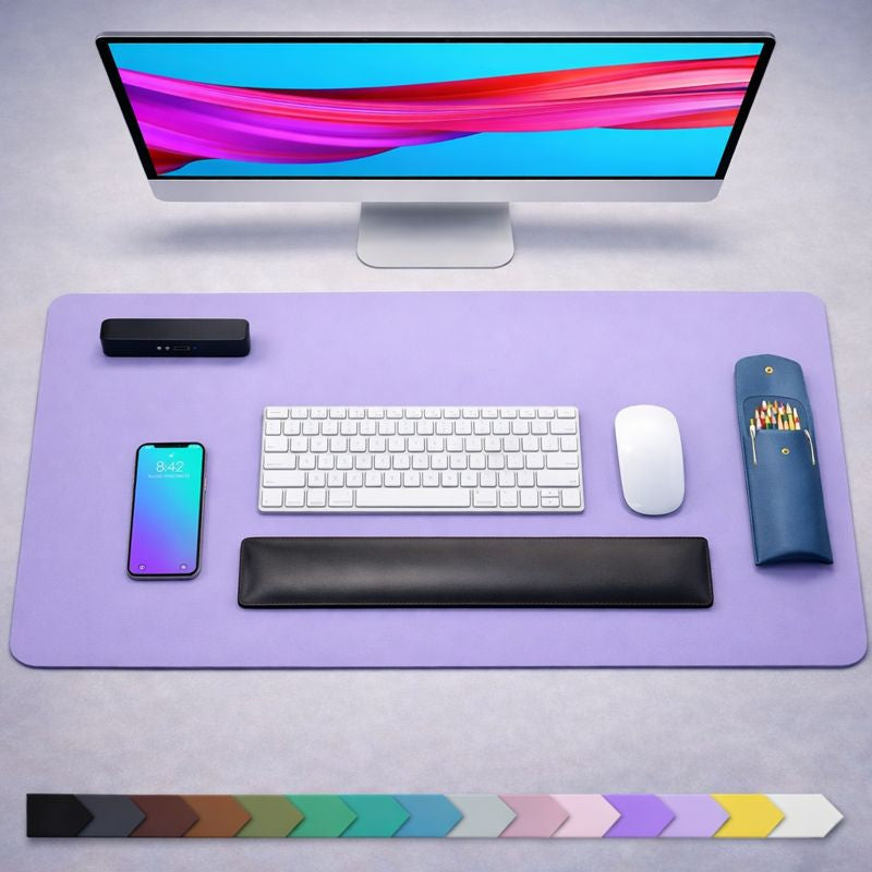 🖱️Large PU Leather Desk Pad – Waterproof Mouse & Keyboard Mat 💼