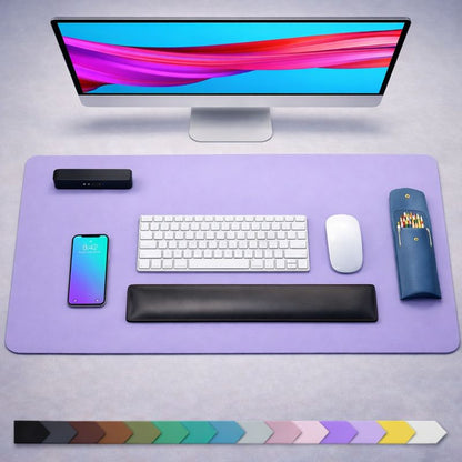 🖱️Large PU Leather Desk Pad – Waterproof Mouse & Keyboard Mat 💼