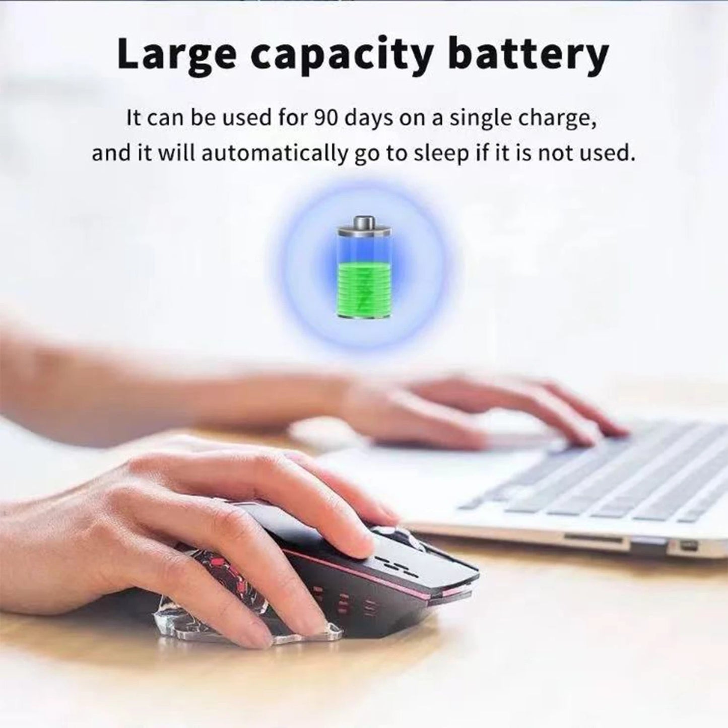 🖱️RGB Wireless Mouse | Sleek Design with Fast Response