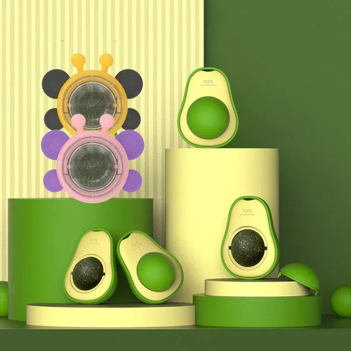 ⭐ Lickacado™ 😻 | Wall Catnip Ball for Healthy Chewing & Teeth Cleaning