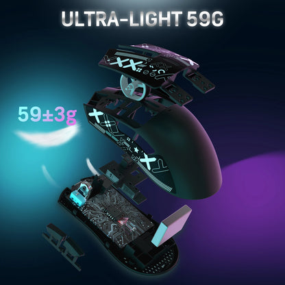 🖱️ RGB Gaming Mouse | Dual-Mode Bluetooth with Rechargeable Battery