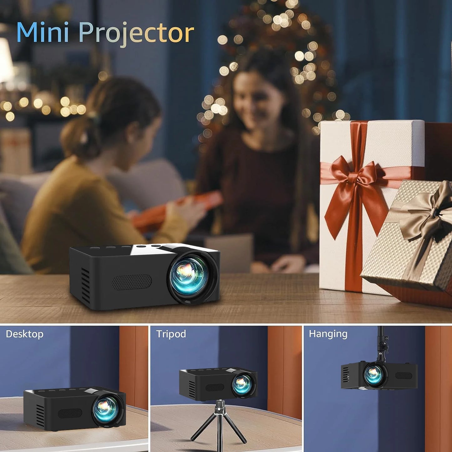 🎬 YT100 Smart Projector – Compact Home Cinema