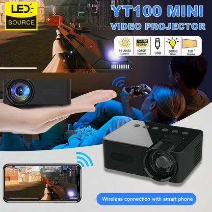 🎬 YT100 Smart Projector – Compact Home Cinema