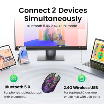 🖱️ Bluetooth Wireless Mouse | Rechargeable & Smooth Control