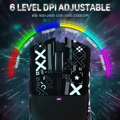 🖱️ RGB Gaming Mouse | Dual-Mode Bluetooth with Rechargeable Battery